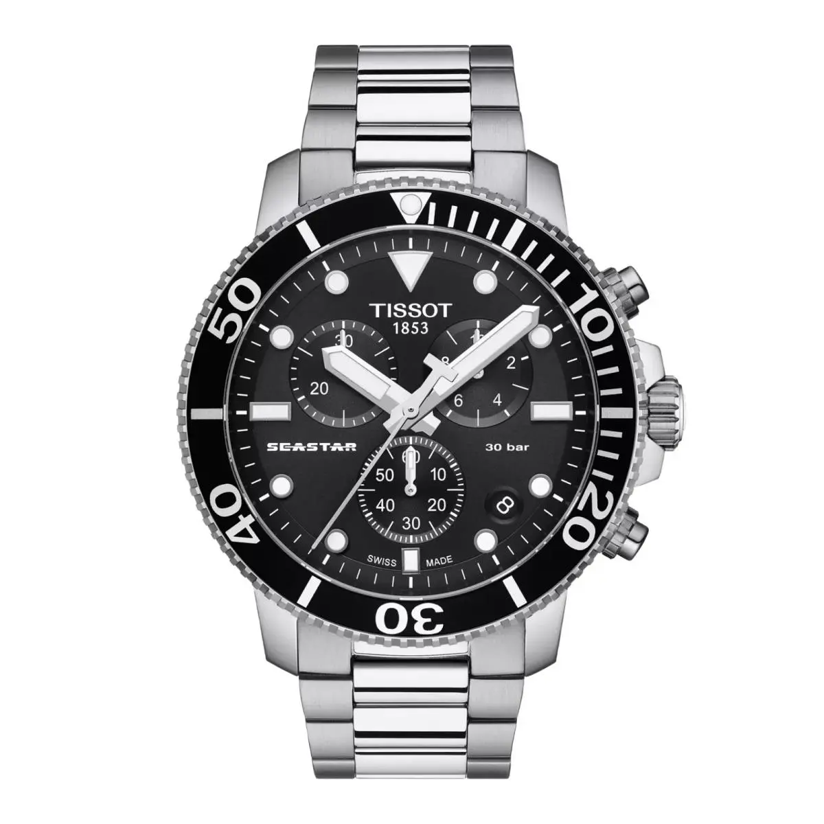 T120 Seastar 1000 Black Dial Chronograph - Model T120.417.11.051.01 by Tissot