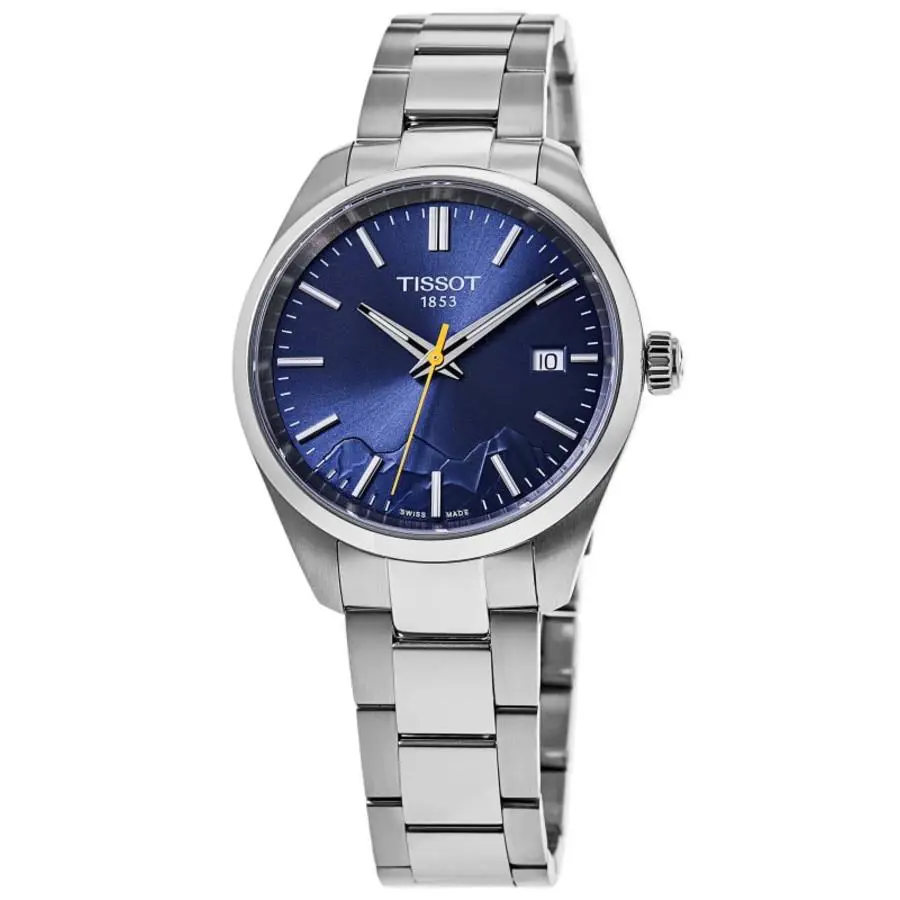 Tissot PR 100 Jungfraubah Quartz Blue Dial Ladies Watch T1502101104101