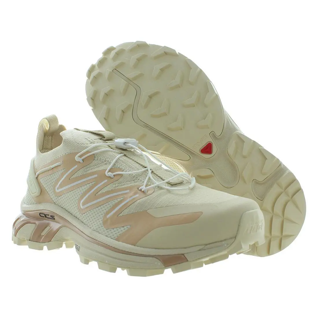 Salomon shoes - Bleached Sand/Hazelnut/White, Main: Beige 4