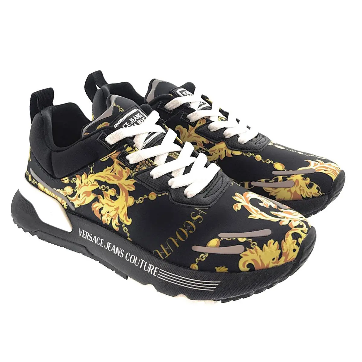 Versace Jeans Couture Mens Black/gold Signature Lace - Black/Gold
