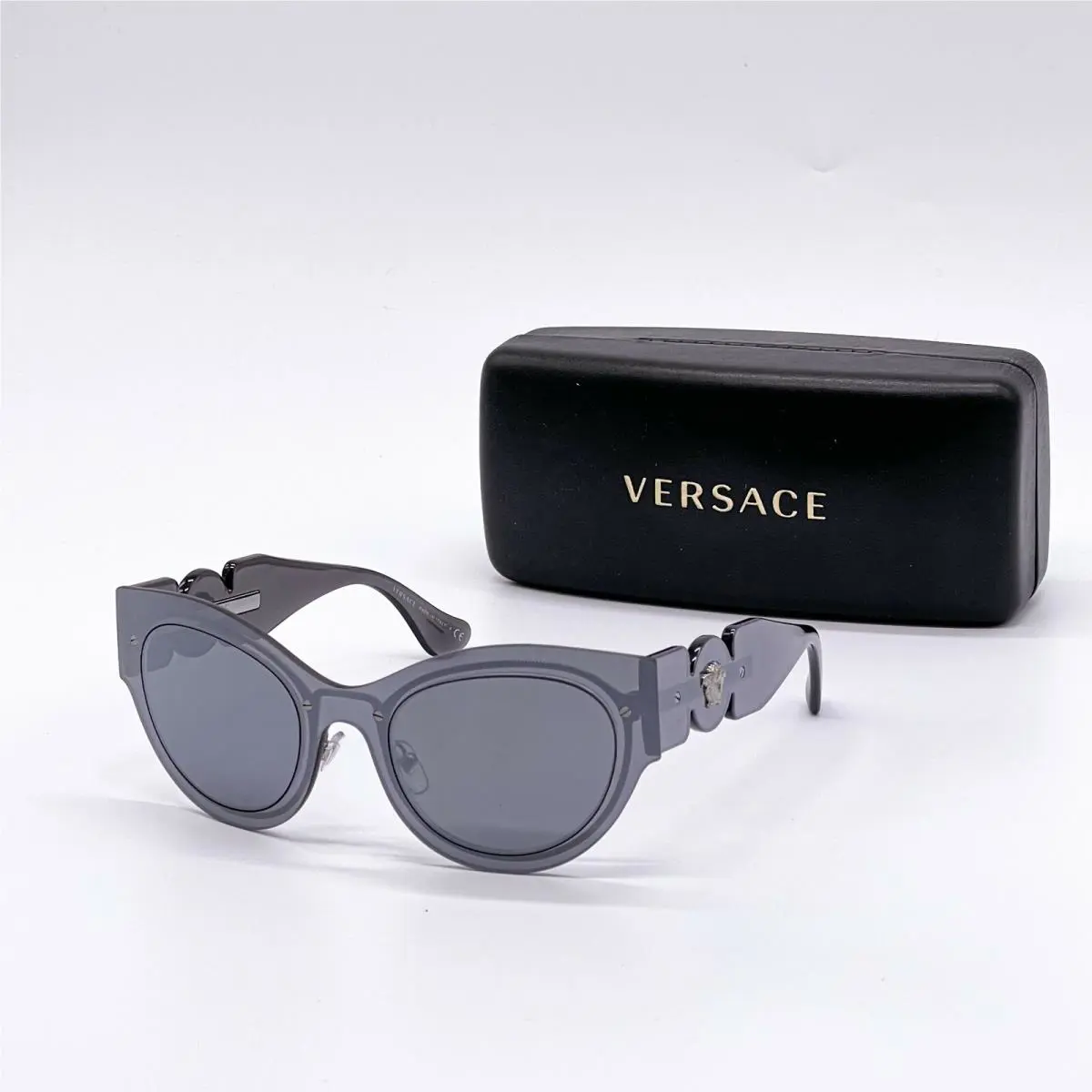 Versace VE2234 1001/6G Sunglasses Medusa Versace Mod 2234 Gray Cat Eye Rame