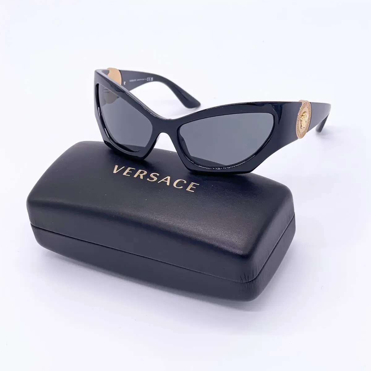 Versace VE4450 GB1/87 Women Cat Eye Black Sunglasses Versace Mod 4450