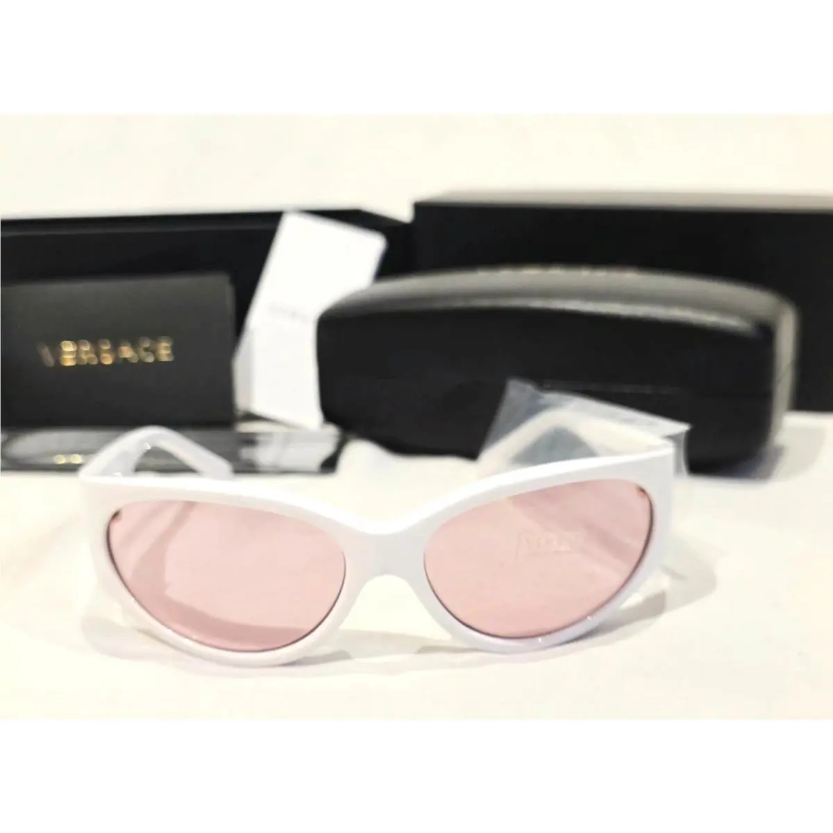 Versace White Pink and Gold Sunglasses Mod: 4386 401/84 62 16 130 1N