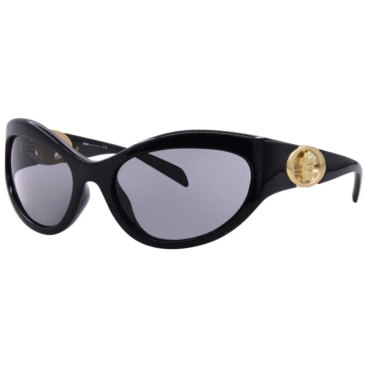 Versace VE4485 GB1/87 Sunglasses Women`s Black/dark Grey Oval Shape 59mm