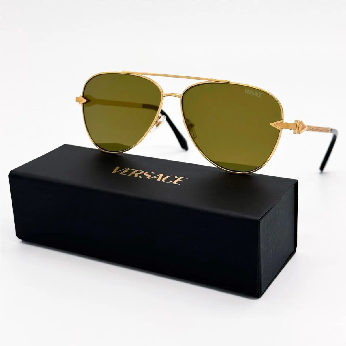 VE2283 1002/7I Gold Aviator Sunglasses Versace VE2283 10027I