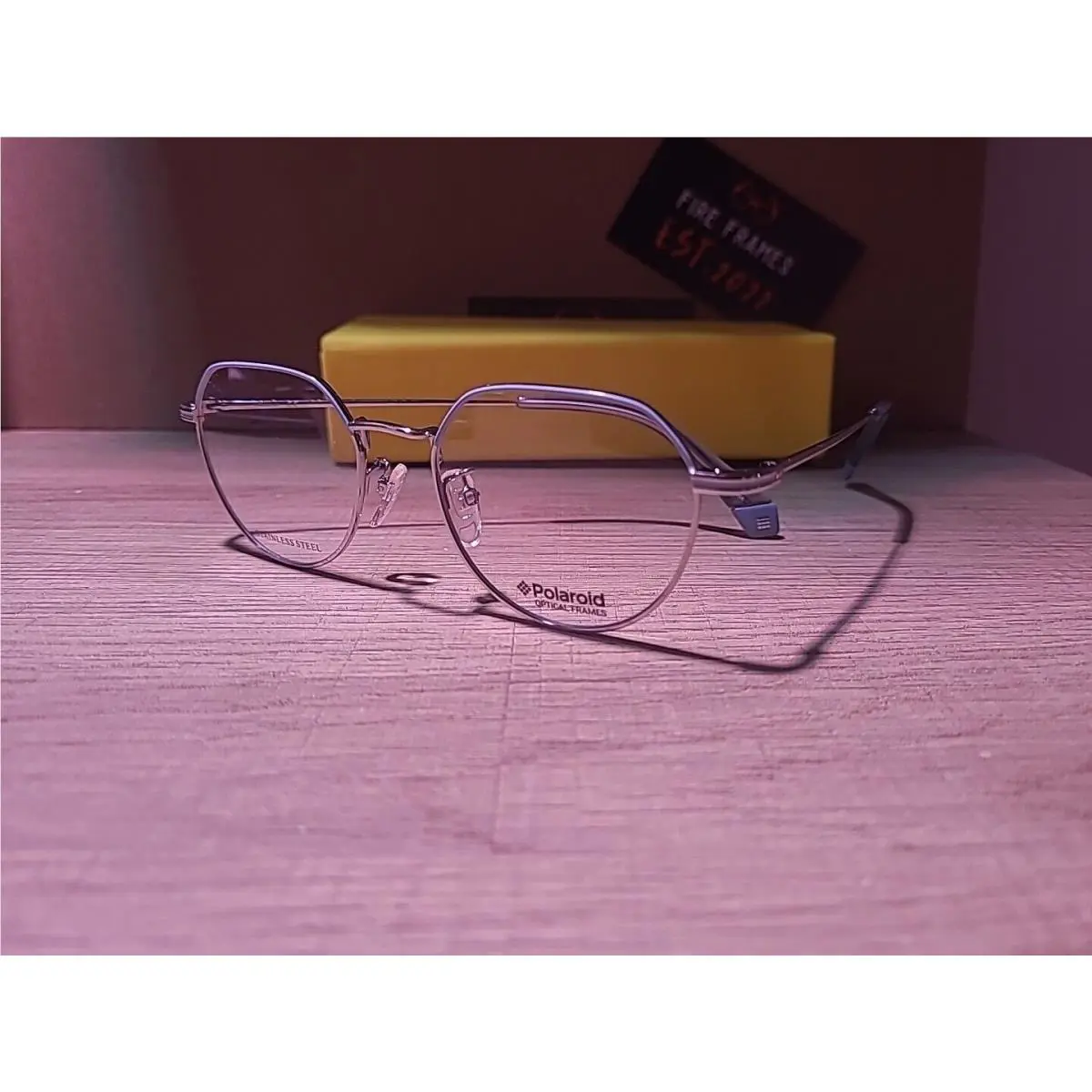 Polaroid Pld D362/G 427 Silver/blue Eyeglasses Frames 49-18-145 W/case
