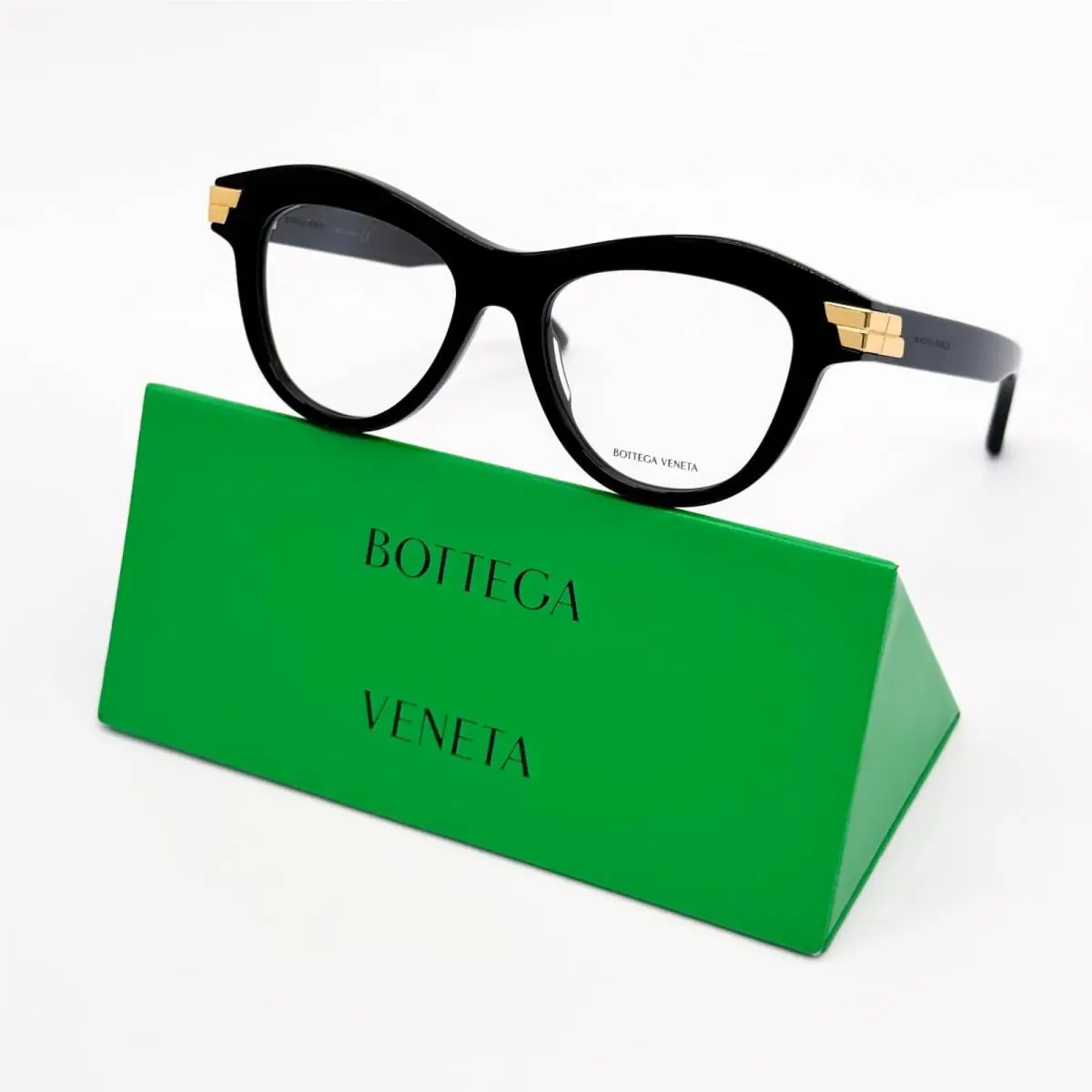 Bottega Veneta Eyeglasses BV1105O 001 Cat Eye Black Women Eyewear