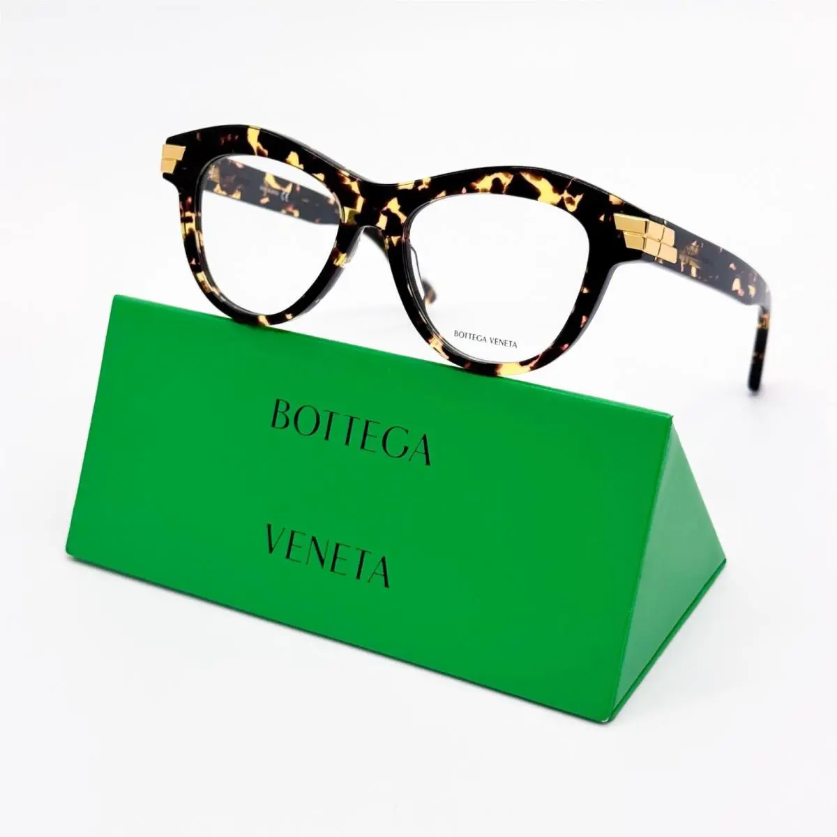 Bottega Veneta Eyeglasses BV1105O 002 Cat Eye Havana Women Eyewear