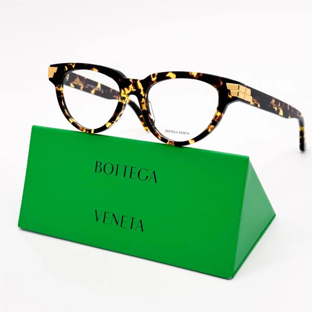 Bottega Veneta Eyeglasses BV1106O 002 Cat Eye Havana Women Eyewear