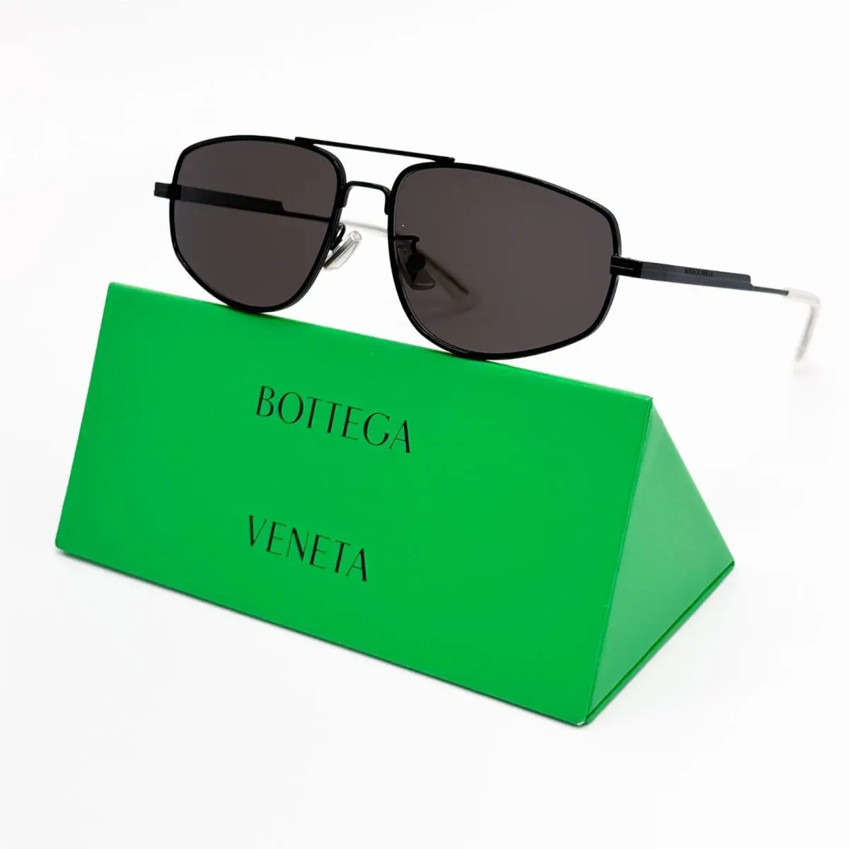 Bottega Veneta Sunglasses BV1125S 001 Aviator Black Unisex Eyewear Bottega V