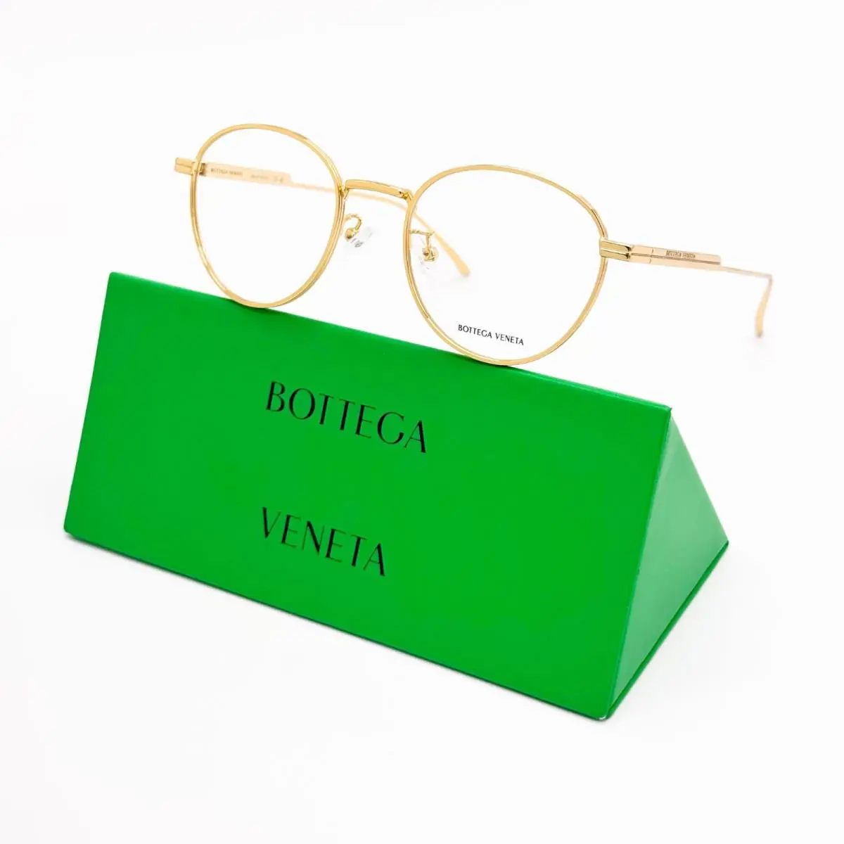 Bottega Veneta Eyeglasses BV1016OA 002 Round Gold Unisex Eyewear Bottega Ven