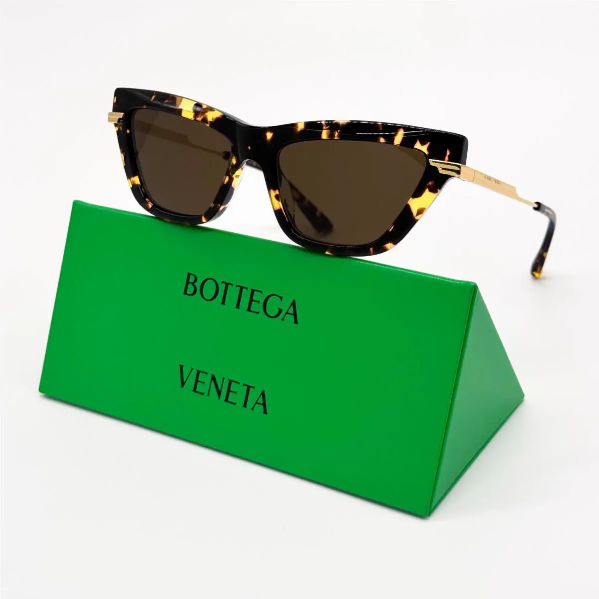 Bottega Veneta BV1241S 002 Sunglasses Women Havana Cat Eye Sunglasses