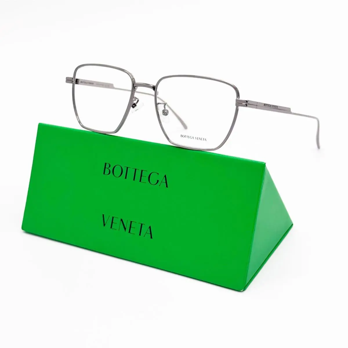 Bottega Veneta Eyeglasses BV1015O 003 Silver Unisex Eyewear Bottega Veneta