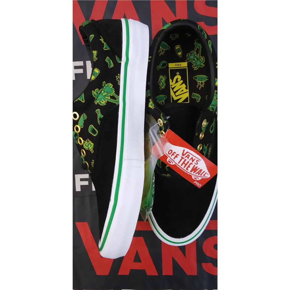 Vans shoes - Era Pro - Era Pro - VNOA347L0V4 - Black/Green 5
