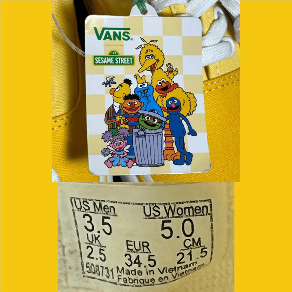 Vans shoes - Vans Authentic Sesame Street - Authentic Sesame Street - Yellow, Exterior: Multicolor 6