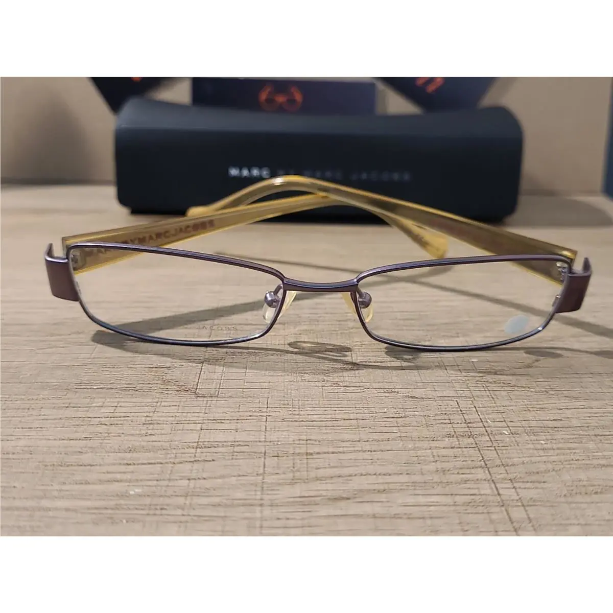 Marc by Marc Jacobs Mmj 452 0P0P Eggplant Rectangular Eyeglasses FRAMES51-16-135