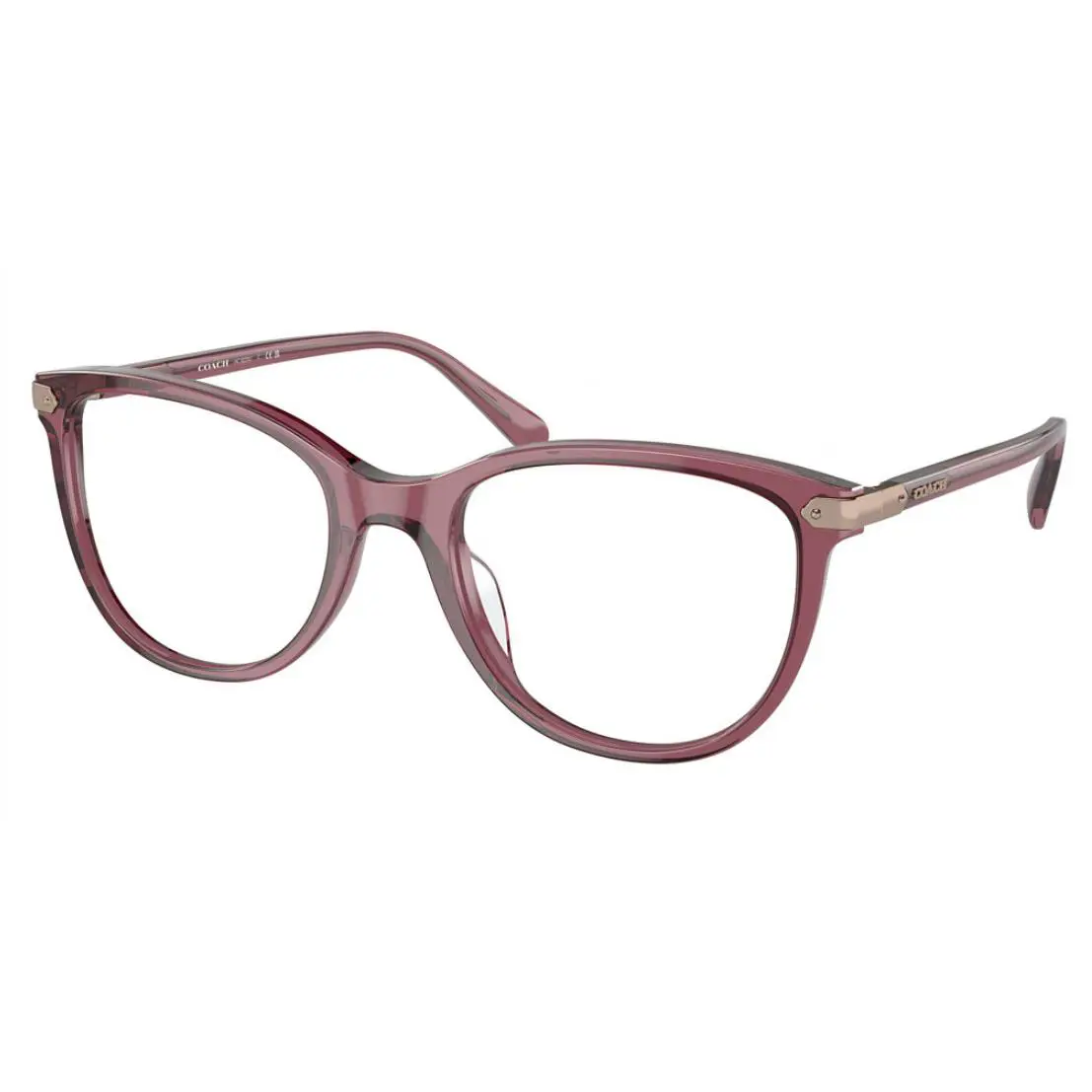 Coach HC6220U 5773 Eyeglasses Women`s Transparent Purple Full Rim 54mm