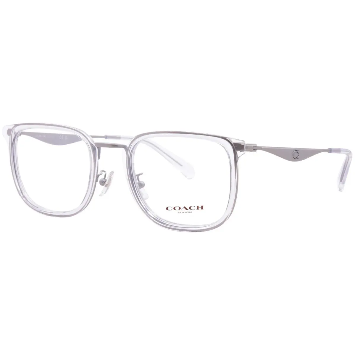 Coach HC5177 9455 Eyeglasses Men`s Transparent Clear Full Rim Square Shape 53mm