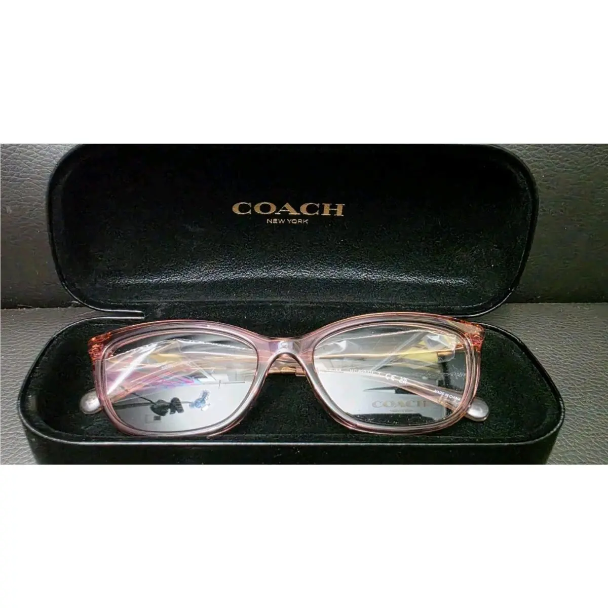 Coach Women`s Hc6237u Rectangular Demo Lens Eyewear Frames 54-17-140 Pink