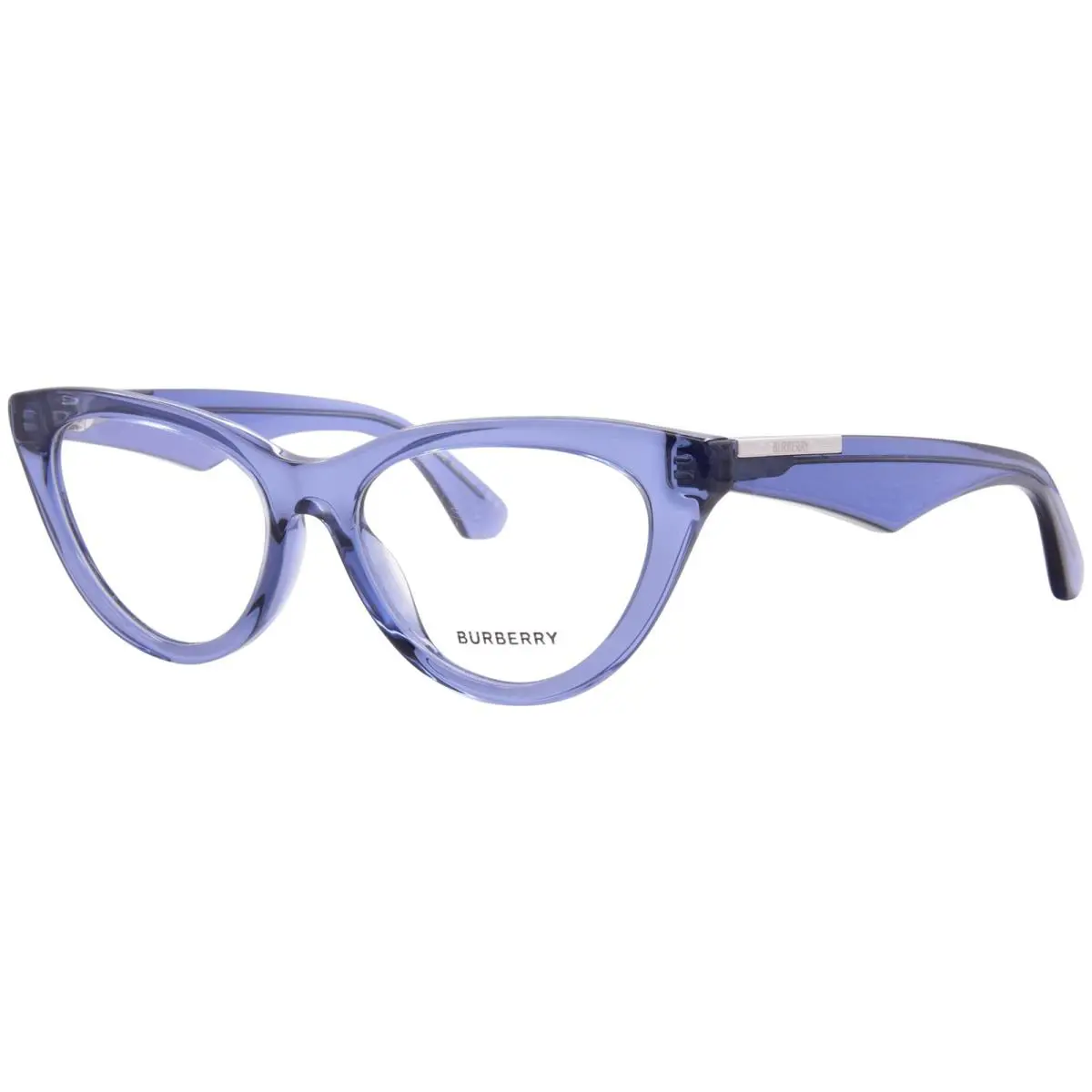 Burberry BE2418U 4117 Eyeglasses Frame Women`s Blue Full Rim Cat Eye 53mm