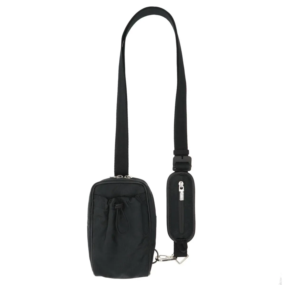 Burberry Sling Phone Bag Black Check Jacquard