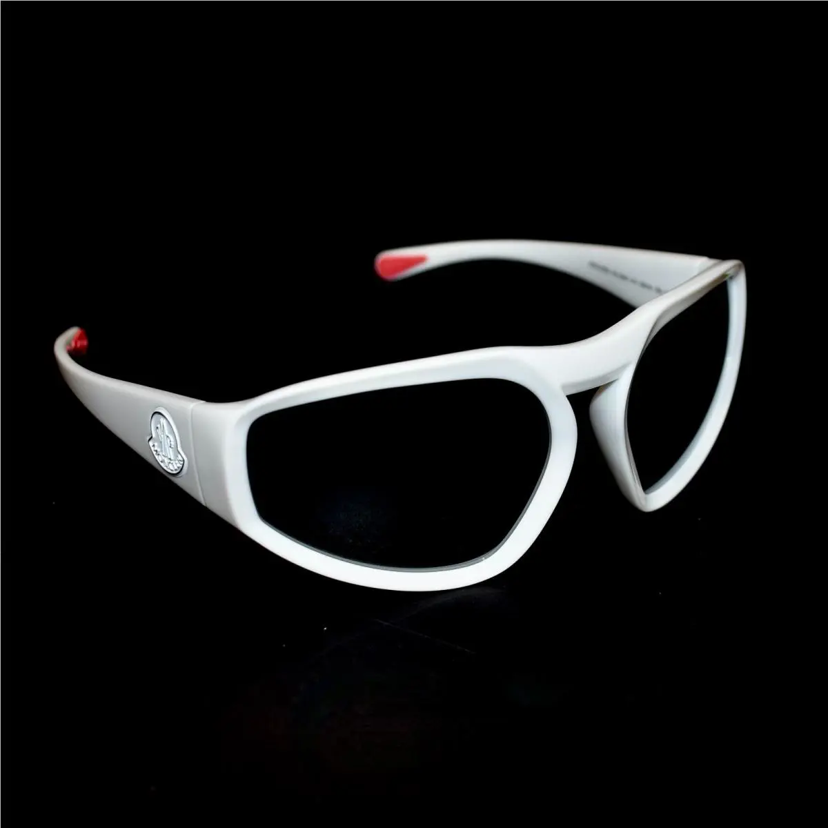 Moncler Pentagra Sport Sunglasses Men`s White Mirrored Lens