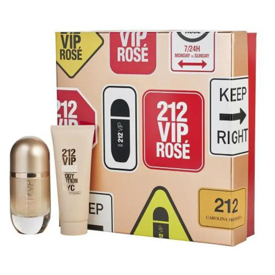 Carolina Herrera 212 Vip Rose Set: Edp 1.7 Oz + BL 2.5 Oz