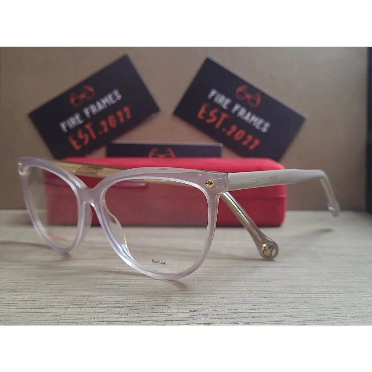 Carolina Herrera Her 0085 Fwm Transparent Eyeglasses Frames 56-14-145