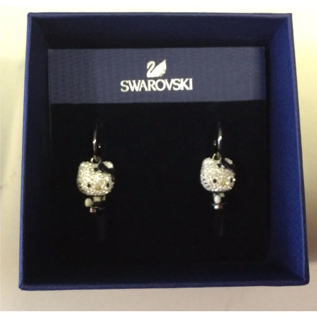 Swarovski x Sanrio Limited Ed. Collab Rare Hello Kitty Gothic Earrings