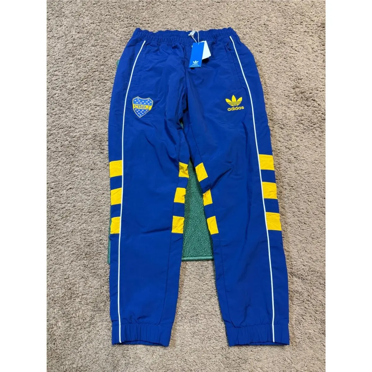 Adidas Boca Juniors Bring Back Blue Yellow Men`s Size Small Pants JI9492