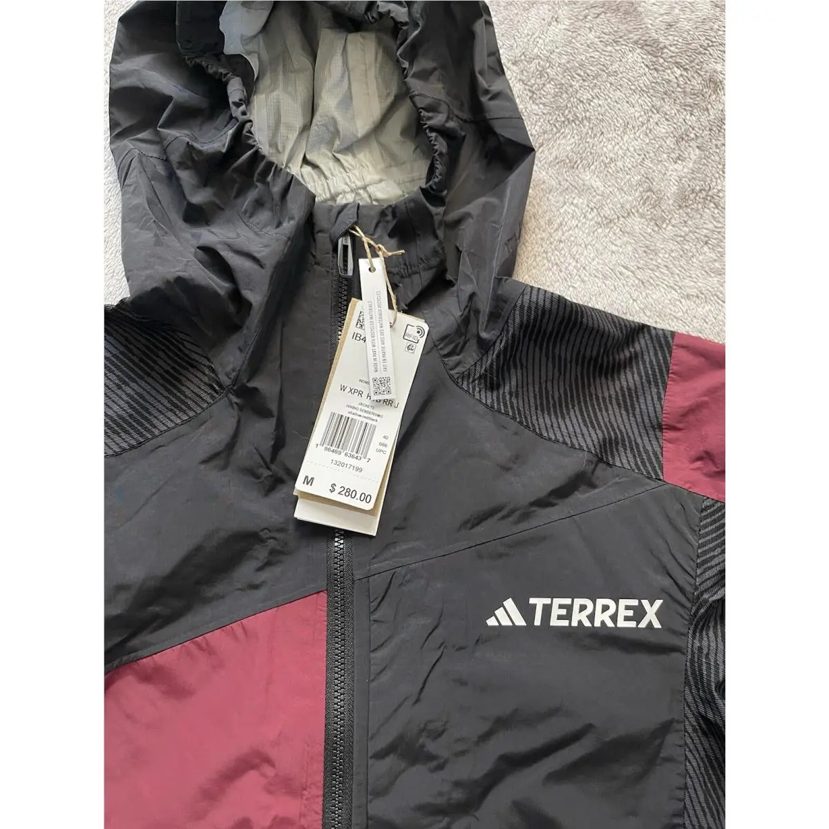 Adidas clothing - Burgundy Red Black White (UPC: 0196469636437) 4