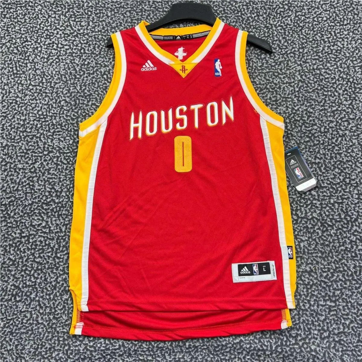 Houston Rockets Brooks 0 Jersey Shirt Youth Large 14-16 Red Adidas L