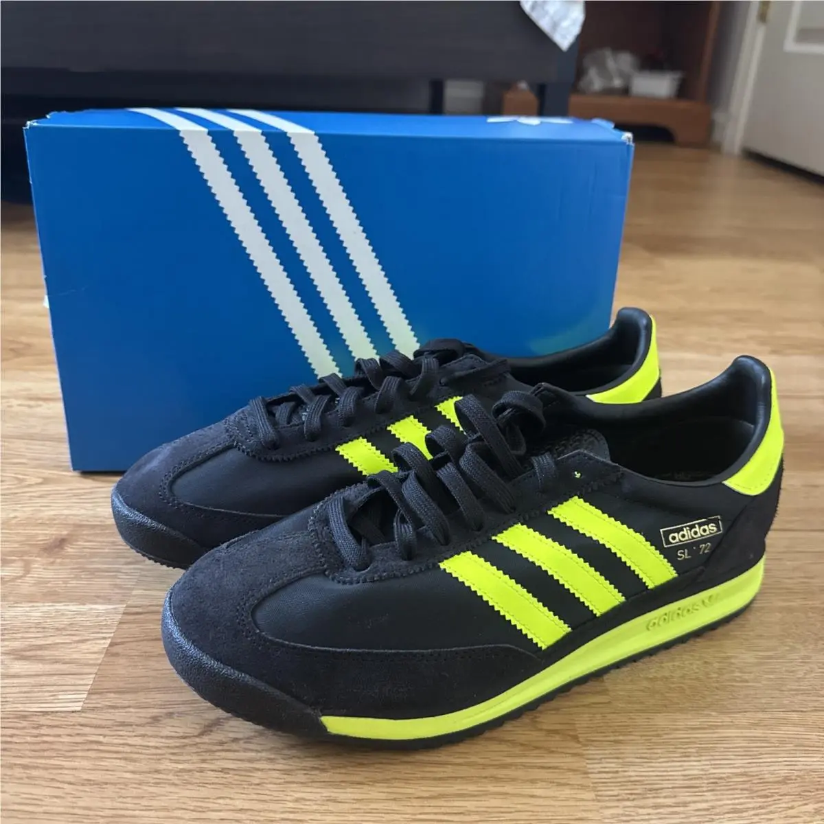 Originals SL 72 Rs Cblack Solyellow Goldmt IG4647 Sneaker Men Us9.5 by Adidas