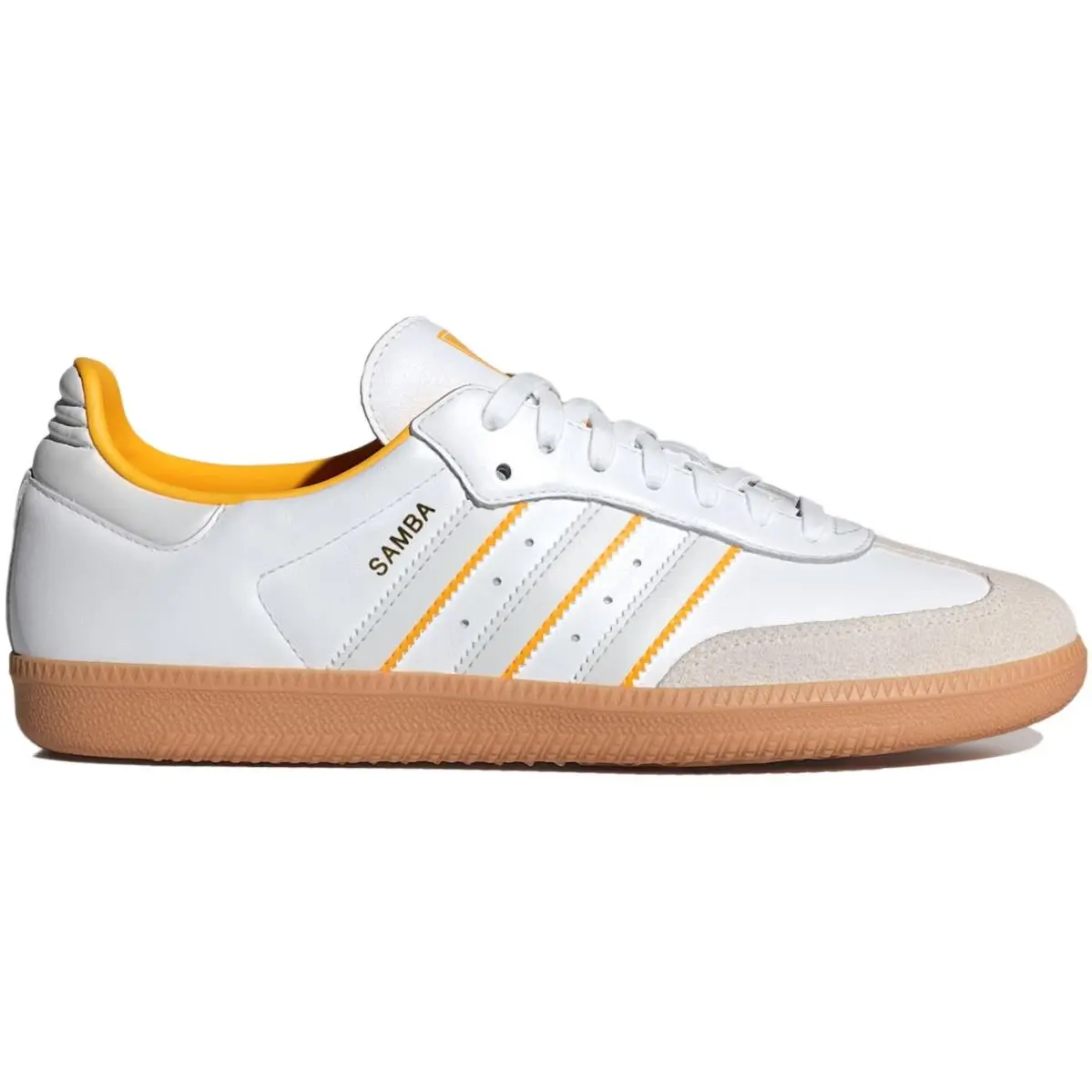 Adidas Originals Men`s Samba OG White Crew Yellow Sneakers ID1479