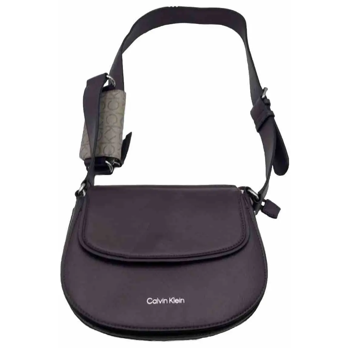 Calvin Klein Handbag Bella Saddle Crossbody Shoulder Handbag Purse Purple