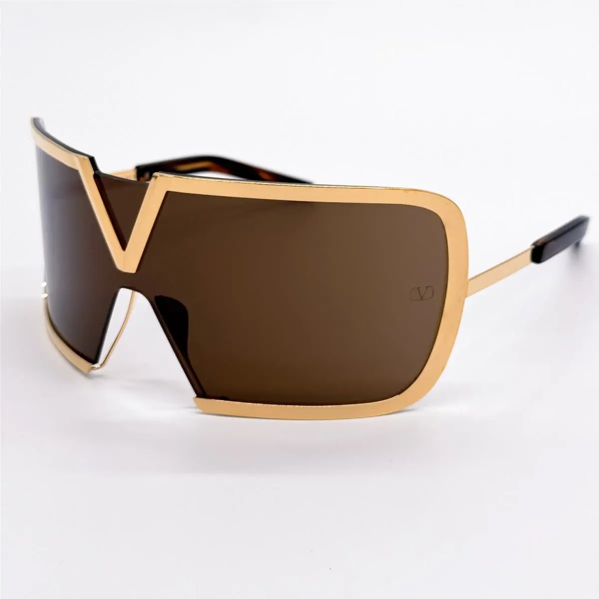 Valentino V-romask VLS-120B Unisex Brown Titanium Sunglasses Valentino