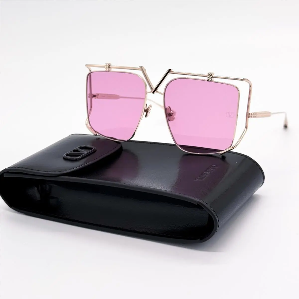 Valentino V-light VLS-116C Women Pink Titanium Sunglasses Valentino