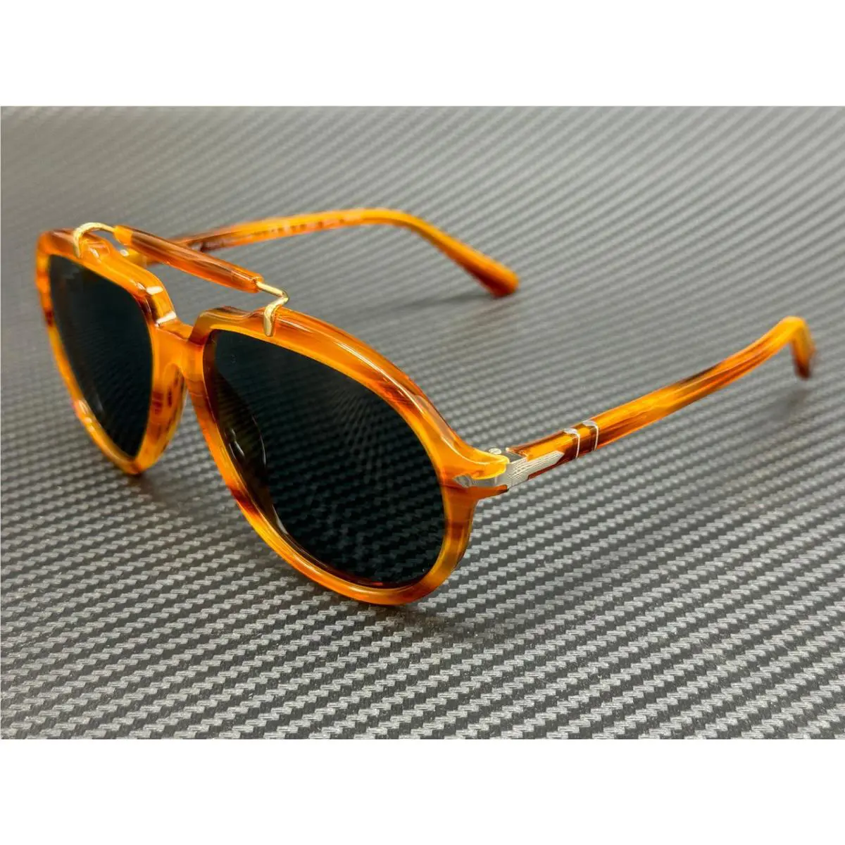 Persol PO0202S 960 R5 Striped Brown Blue Unisex 57 mm Sunglasses