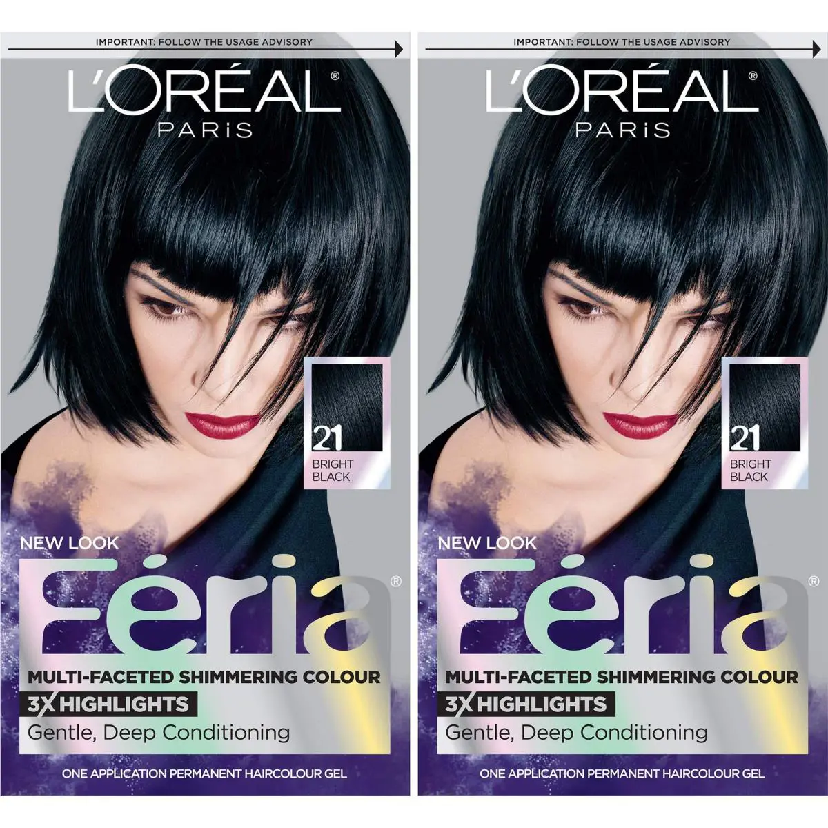 L`oréal Feria Multi-faceted Shimmering Permanent Hair Color 21 Starry Night Hair