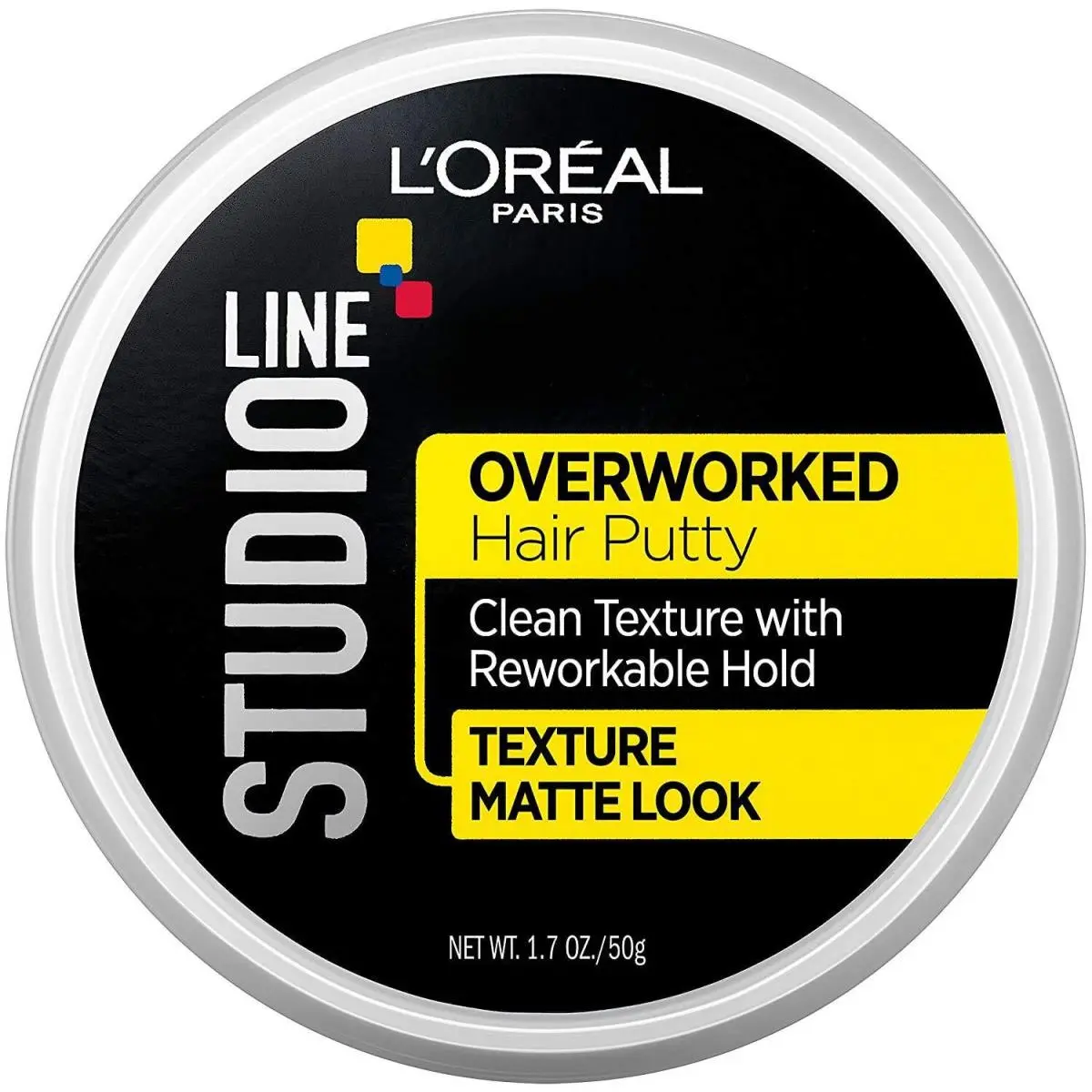 Lot of 6 L`oreal Paris Studio Line Overworked Hair Putty 1.7 oz