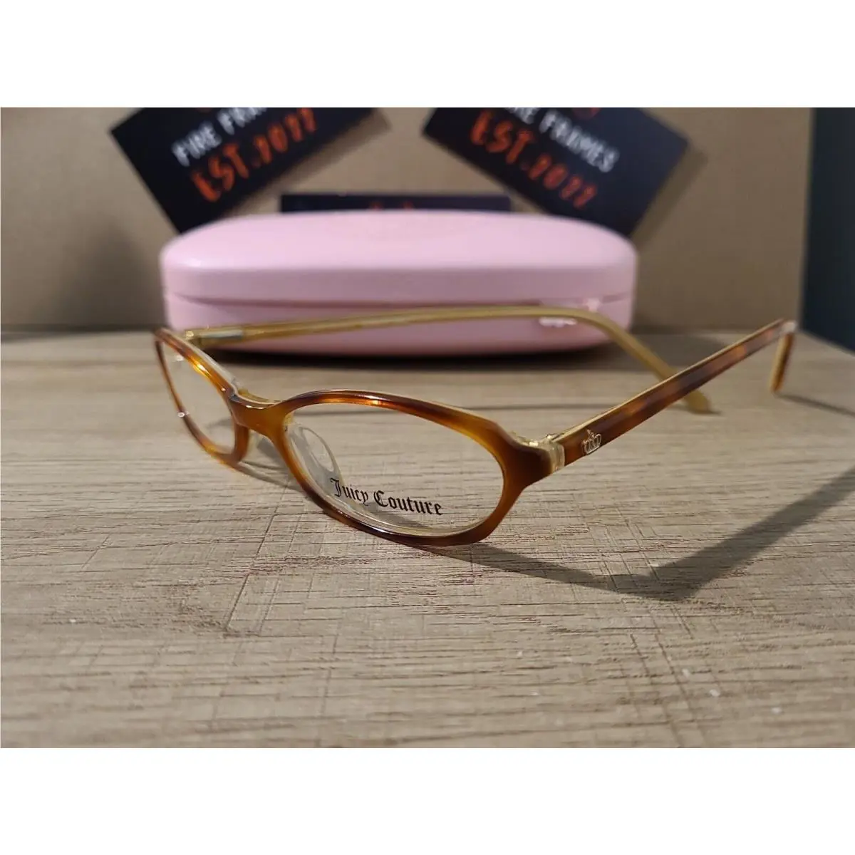 Juicy Couture Caviar 0ETV 48-16-140 Light Havana Eyeglasses Frames Italy Rare