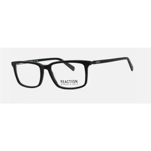 Kenneth Cole Reaction Men`s Eyeglasses Matte Black Rectangular Frame KC0970 002