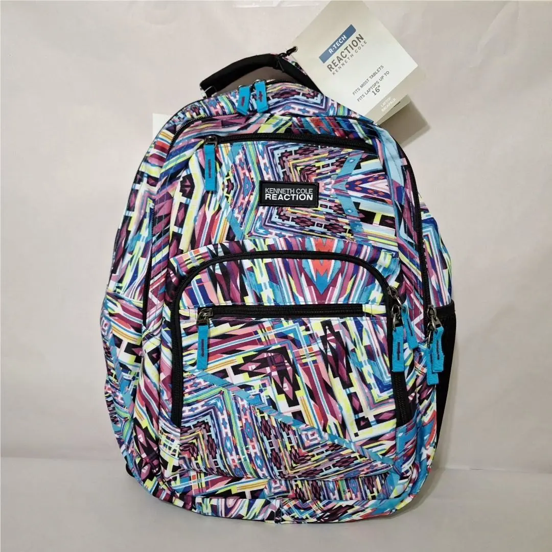 Kenneth Cole Reaction R-tech 16 Kaleidoscope Laptop Backpack 18 x 12.25 x 9.5