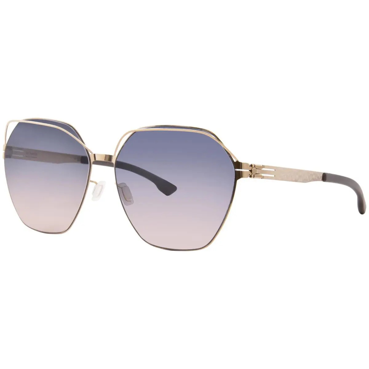 Ic Berlin Kiez Sunglasses Women`s Rose Gold/grey Square Shape 62mm by ic! berlin