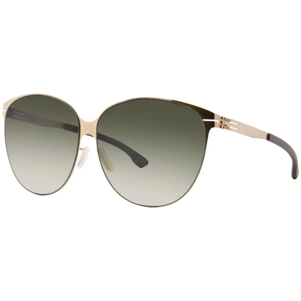 Ic Berlin Swing Sunglasses Women`s Rose Gold/green Lenses Butterfly Shape 62mm by ic! berlin