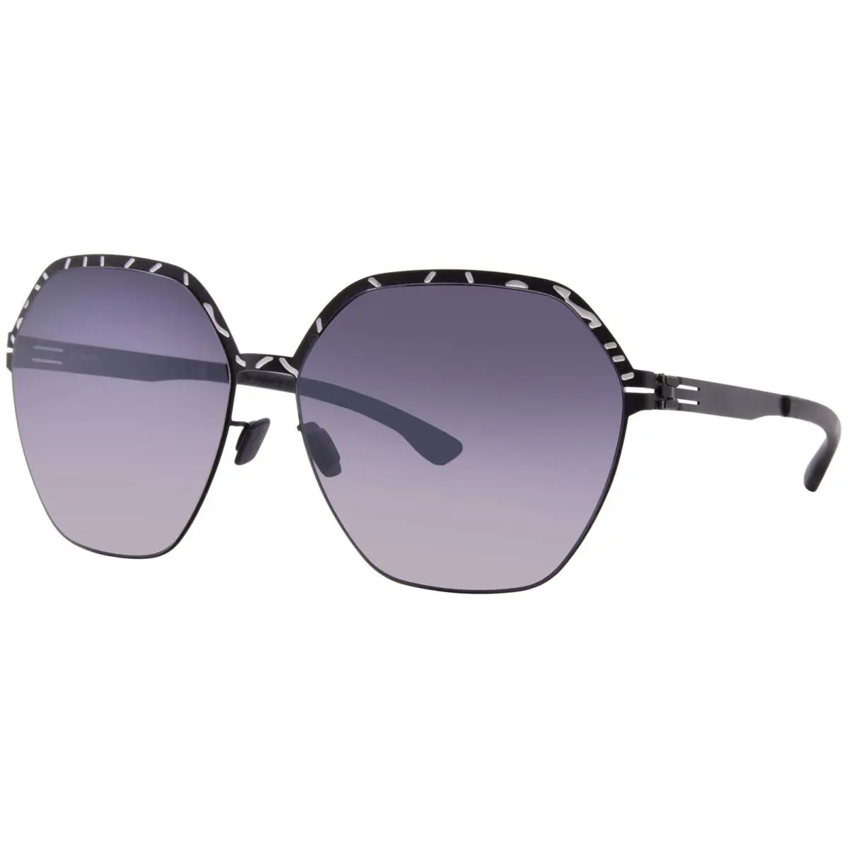 Ic Berlin Kiez Motif Sunglasses Women`s Black/white/grey 62mm by ic! berlin