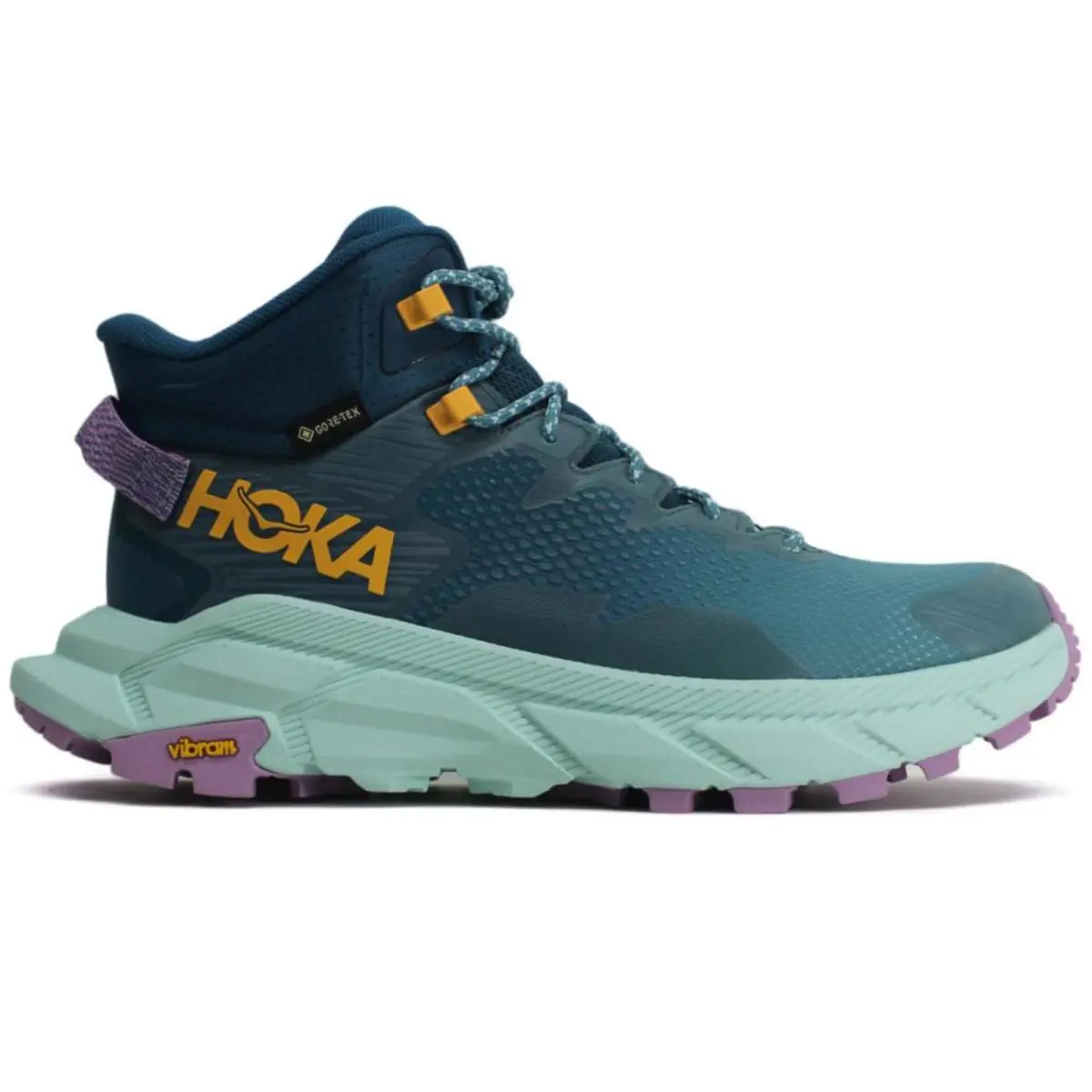 Hoka Womens Trail Code Gtx Textile Synthetic Ocean Mist Sunlit Ocean Boots 9 US - Ocean Mist Sunlit Ocean