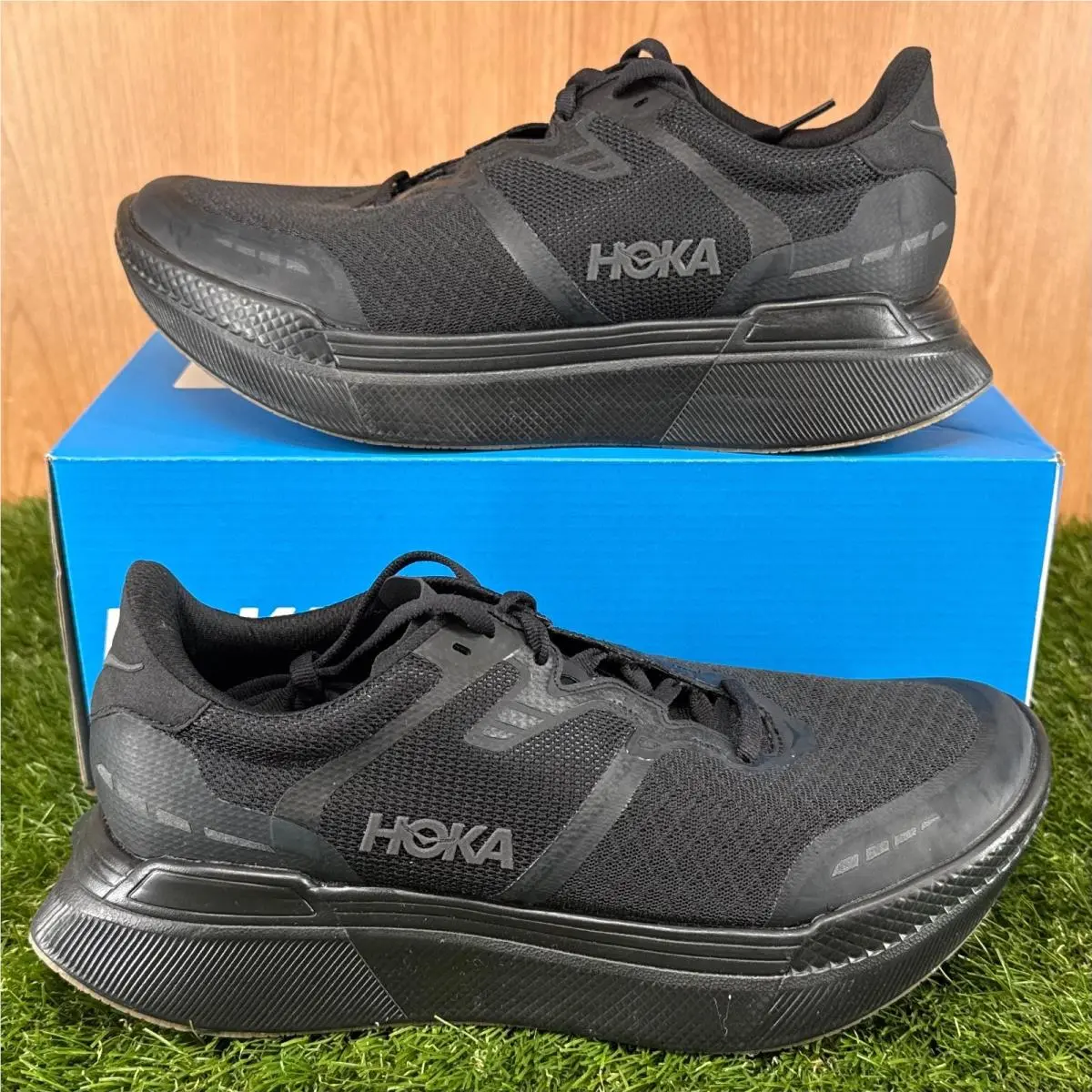 Hoka Transport X Triple Black Running Shoes 1152450-BBLC Men`s 6 / Women`s 7