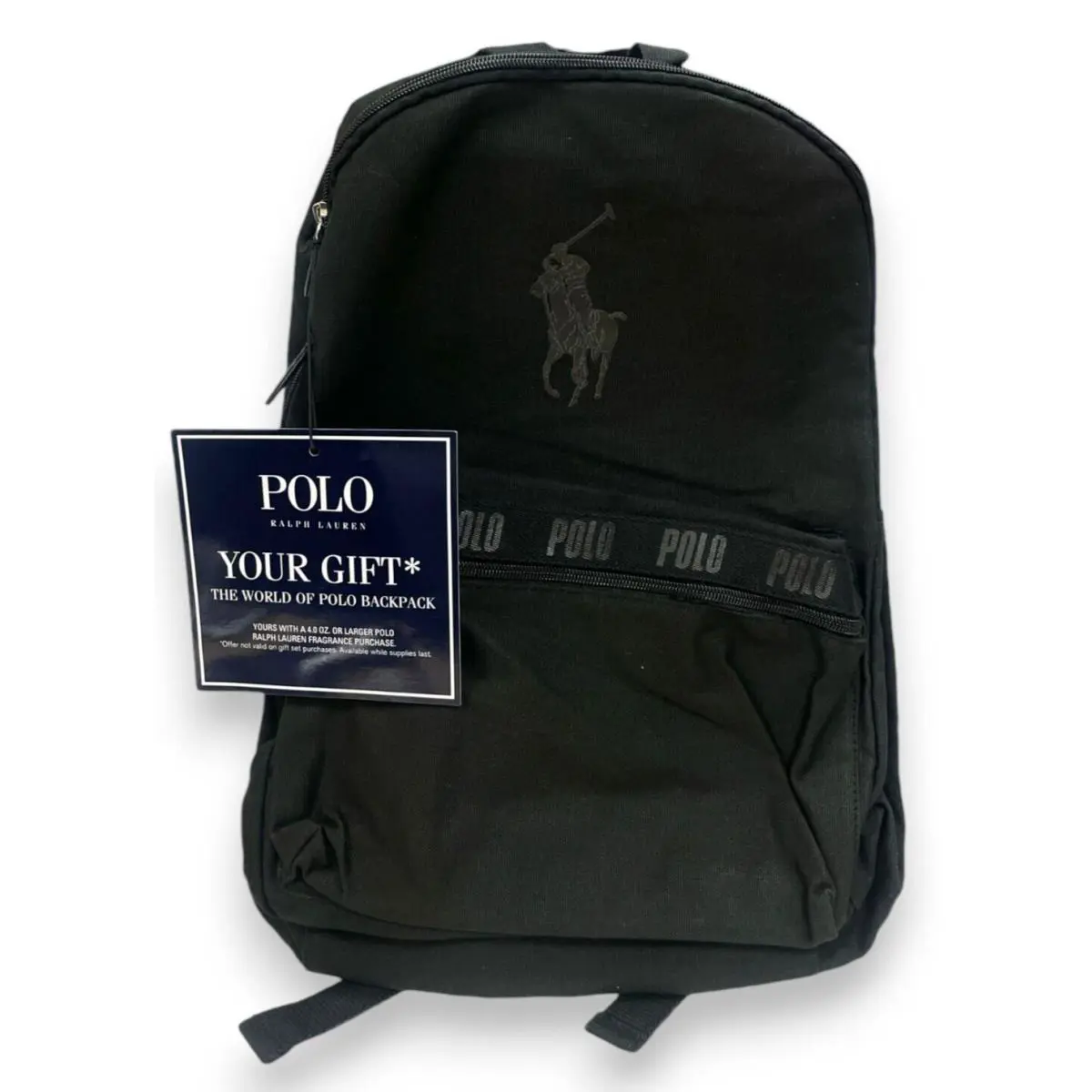 Polo Ralph Lauren The World Of Polo Backpack As Seen In Pics - Black