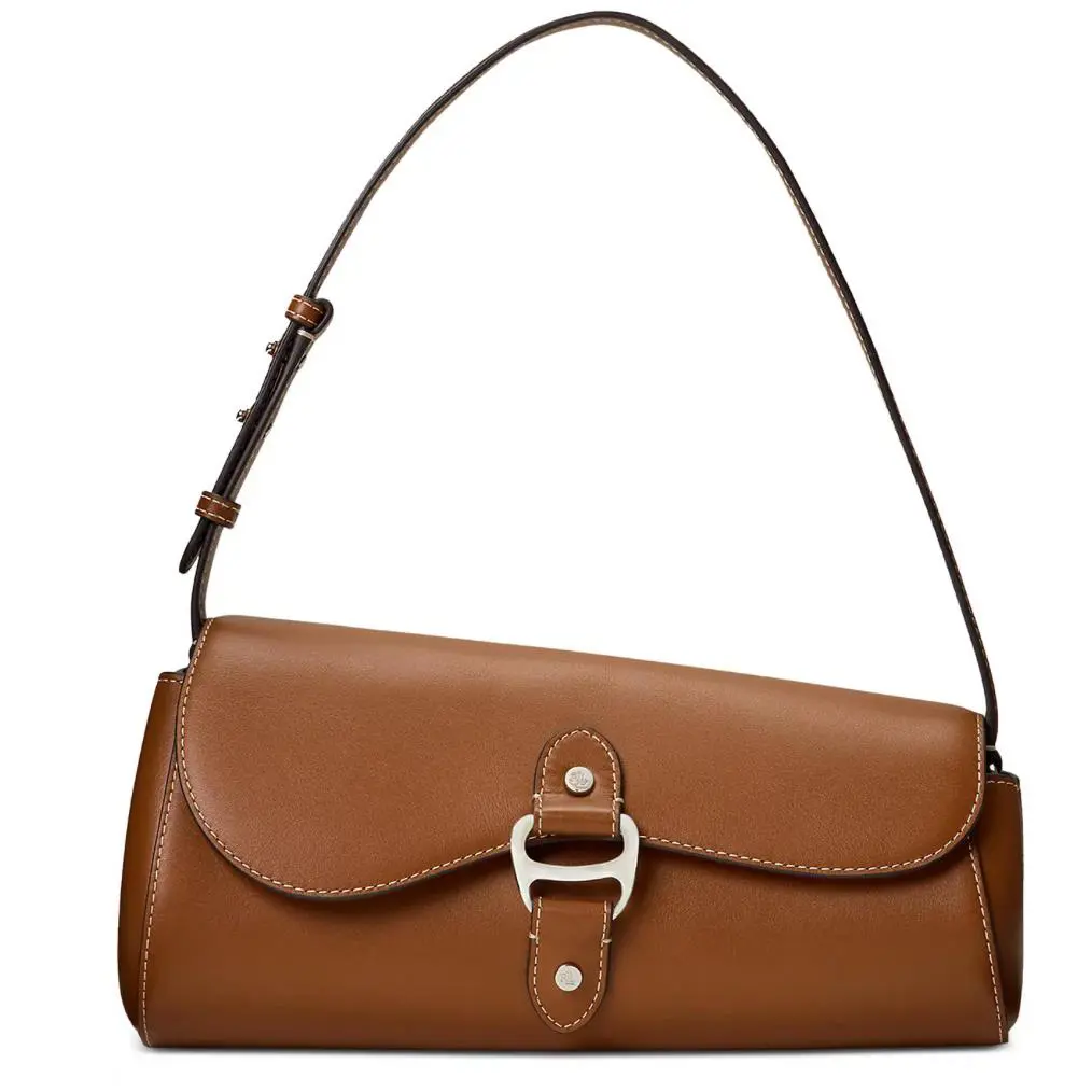 Ralph Lauren Leather Medium Tasha East-west Bag Lauren Tan